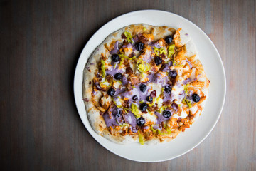 Colorful Blueberry Pizza