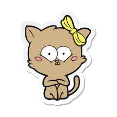 sticker of a cartoon cat