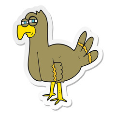 sticker of a cartoon bird