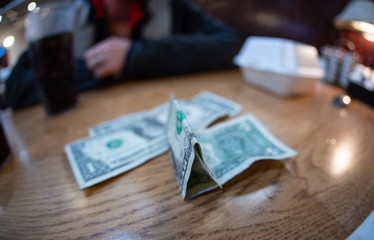 tip has been left on the table and waits for you to claim it