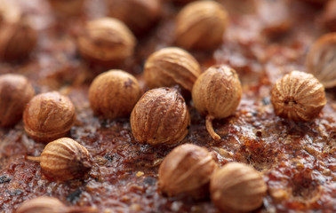Sesame rye bread as a background