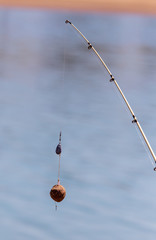 Fisherman's equipment on fishing line fishing rods