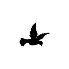 Flying dove bird shape