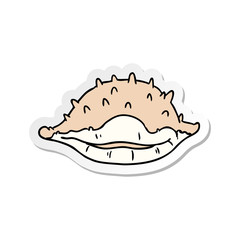 sticker cartoon doodle of a sea shell