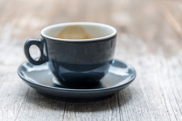 Coffee cup on table