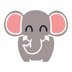 quirky hand drawn cartoon elephant