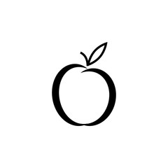 Apple fruit icon design template vector isolated