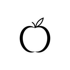 Apple fruit icon design template vector isolated