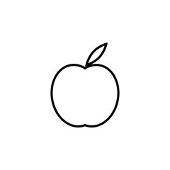 Apple fruit icon design template vector isolated