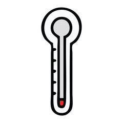 cute cartoon glass thermometer