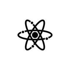 Atom science icon design template vector isolated