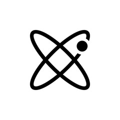 Atom science icon design template vector isolated