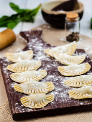 raw spinach ravioli