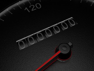 3D rendering. Arrow speedometer