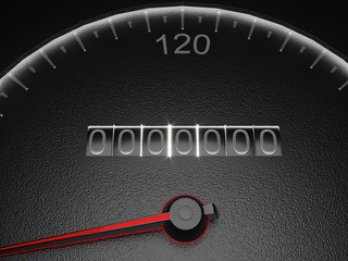 3D rendering. Arrow speedometer