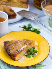 homemade pear and ricotta pie