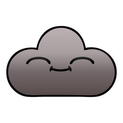 gradient shaded cartoon storm cloud