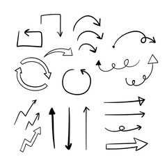 Hand drawn arrow illustration collection