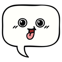 cute cartoon speech bubble