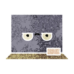 retro illustration style cartoon chalkboard