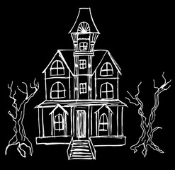 ghost house black line