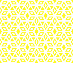 Abstract geometric pattern. A seamless vector background. White and yellow ornament. Graphic modern pattern. Simple lattice graphic design