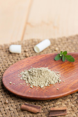 herbal powder capsules for healthy eating 