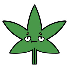 cute cartoon marijuana leaf