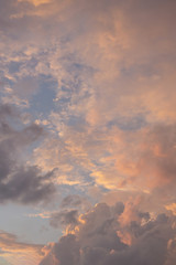 Soft and blurry, the sky with red clouds, Twilight time, for natural background