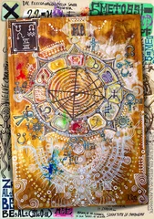 Gordijnen Handschriften met astrologisch symbool © Rosario Rizzo