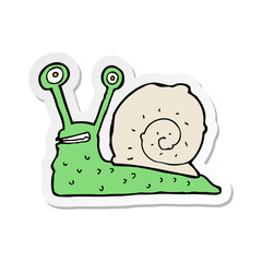 sticker of a cartoon snail