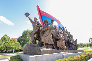 Laos communist statue