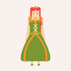 Fototapeta premium Fairy tale royalty princess isolated female character
