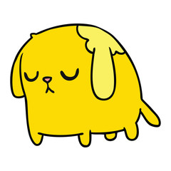 cartoon of cute sad kawaii dog