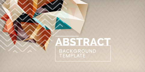 Low poly design 3d triangular shape background, mosaic abstract design template