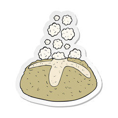 sticker of a cartoon loaf of bread