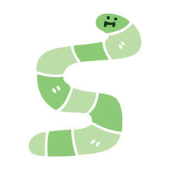 quirky hand drawn cartoon snake