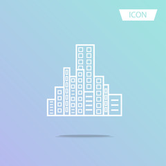 buildings vector icon, real estate symbol. Modern on white background.