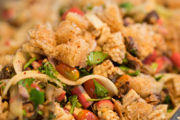 Sea food salad with vegetables - thai food