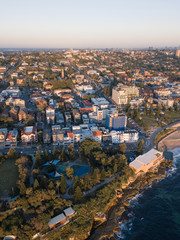 Obraz premium Aerial view of Coogee suburb at Sydney, Australia.