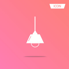 Chandelier icon vector on white background.