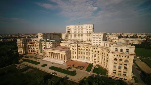 Aerial Romania Bucharest June 2018 Sunny Day 15mm Wide Angle 4K Inspire 2 Prores  Aerial video of downtown Bucharest in Romania on a beautiful sunny day with a wide angle lens