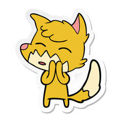 sticker of a cartoon fox