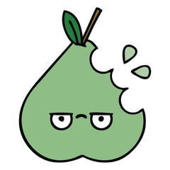 cute cartoon green pear