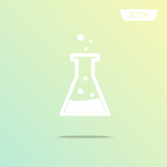 test tube icon vector isolated on white background.