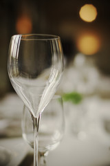 Tokyo,Japan-February 26, 2019: Glasses and plates on a table