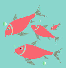 animal set of golden fish.cdr