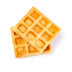 Belgian waffles on white