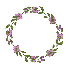 Vector illustration decorative frame flower for card hand drawn
