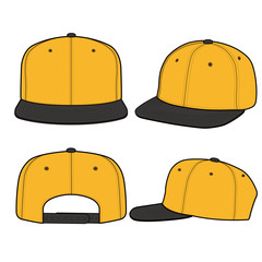 SNAPBACK Cap Fashion flat vector mockup design